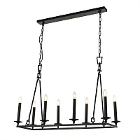 Люстра подвесная Маркиз CL471245 Citilux без плафона на 8 ламп, основание чёрное венге в стиле лофт кантри замковый Люстра подвесная Маркиз CL471245 Citilux без плафона на 8 ламп, основание чёрное венге в стиле лофт кантри замковый